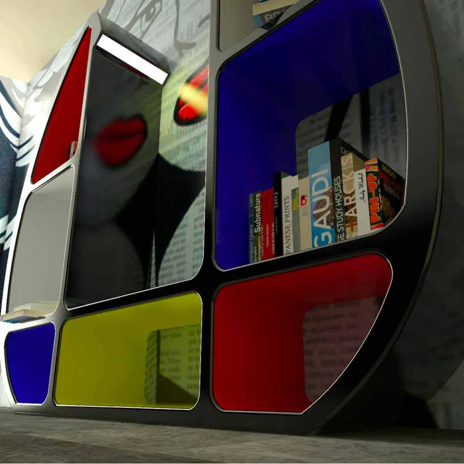 مكتبة شيلي الحديثة المصنوعة في إيطاليا Viadurini