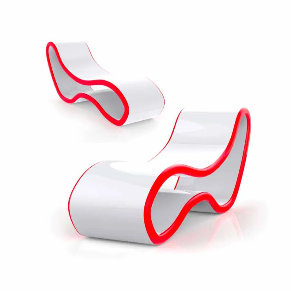 كرسي طويل بتصميم لوري صنع في إيطاليا Viadurini