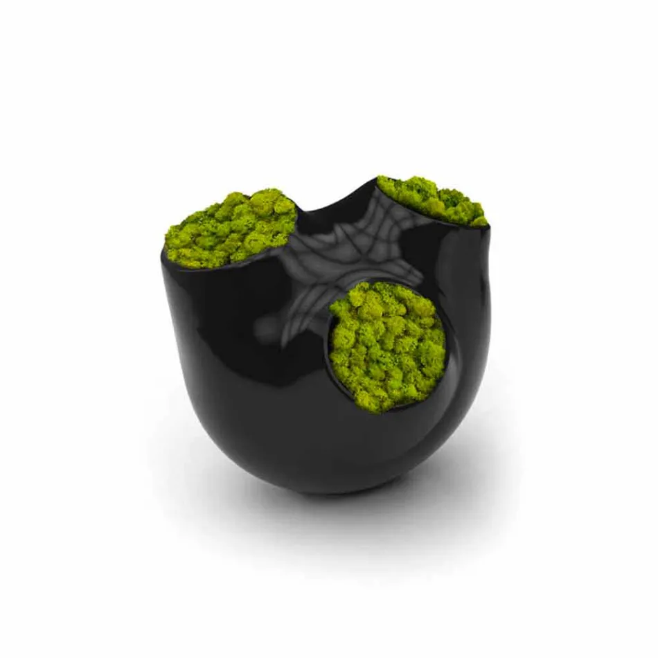 مزهرية زخرفية بتصميم القمر مصنوعة في إيطاليا Viadurini