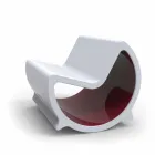 أريكة نوم مزدوجة بتصميم القمر المتأرجح، صنع في إيطاليا Viadurini