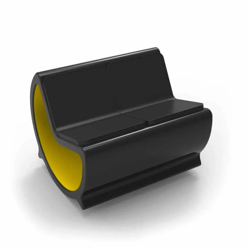 أريكة نوم مزدوجة بتصميم القمر المتأرجح، صنع في إيطاليا Viadurini