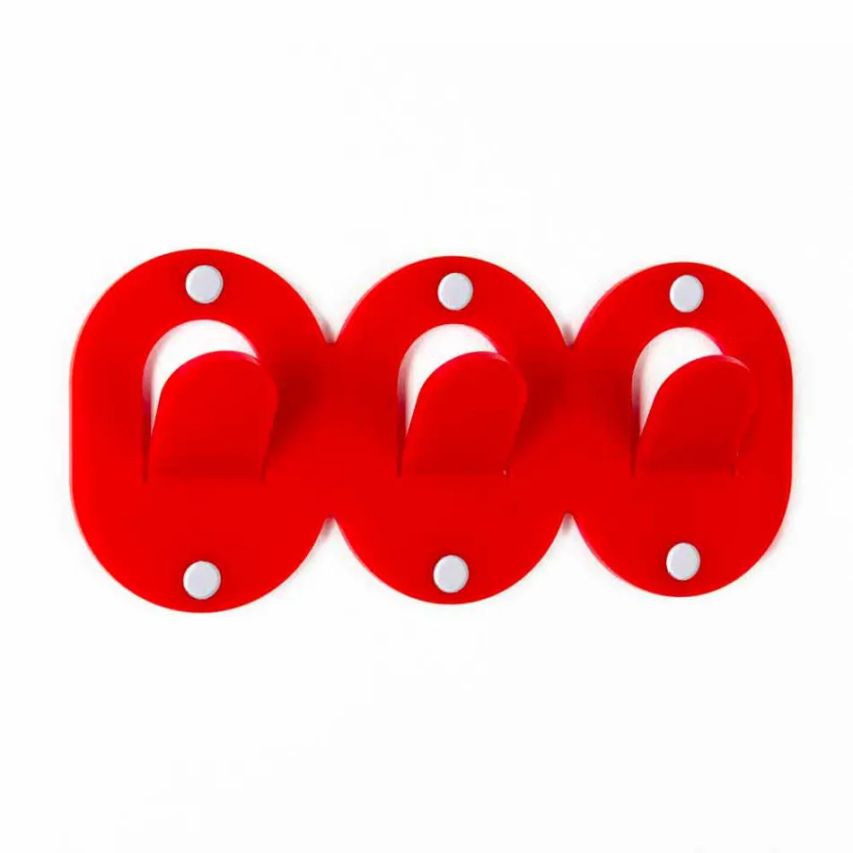 2 علاقة حائط ثلاثية بتصميم مشبك من زجاج شبكي ملون - فريدي Viadurini