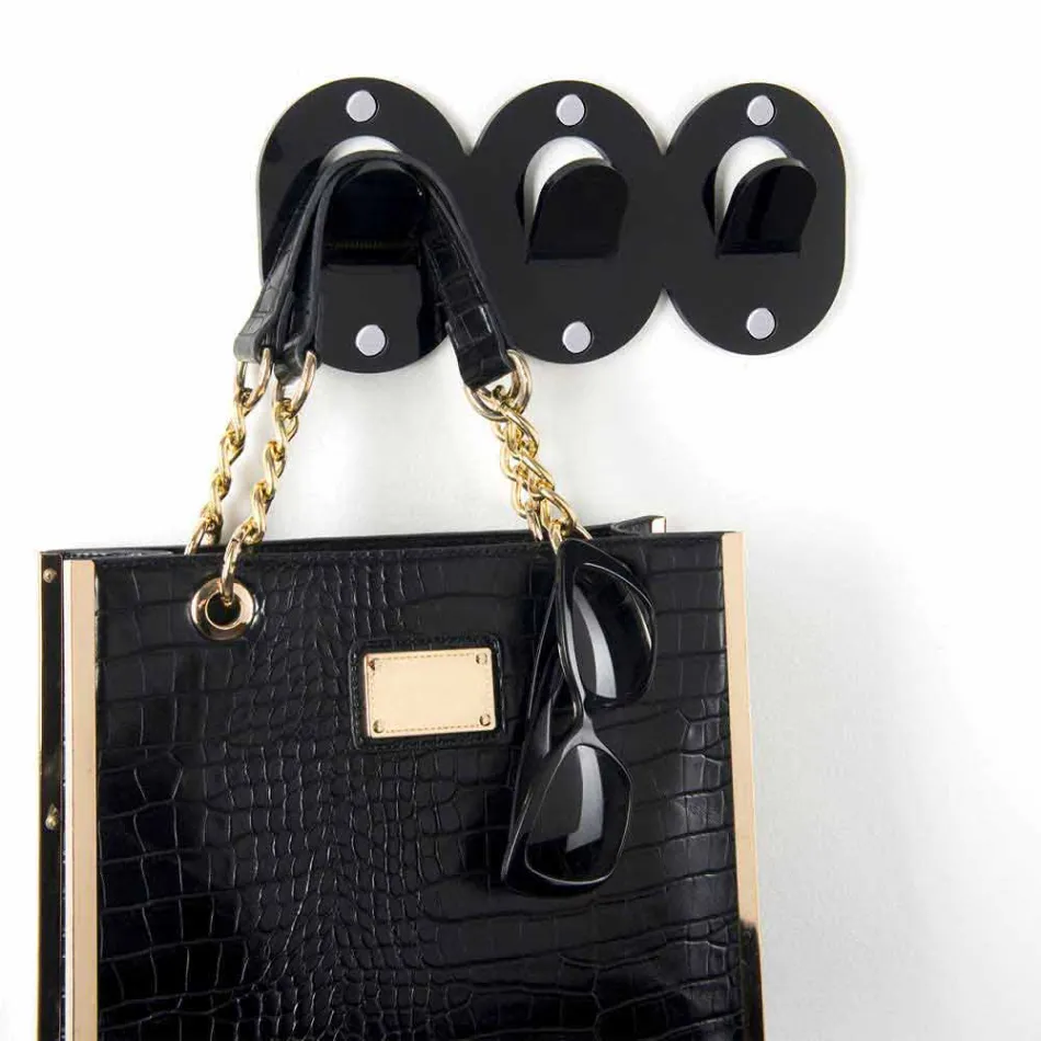 2 علاقة حائط ثلاثية بتصميم مشبك من زجاج شبكي ملون - فريدي Viadurini