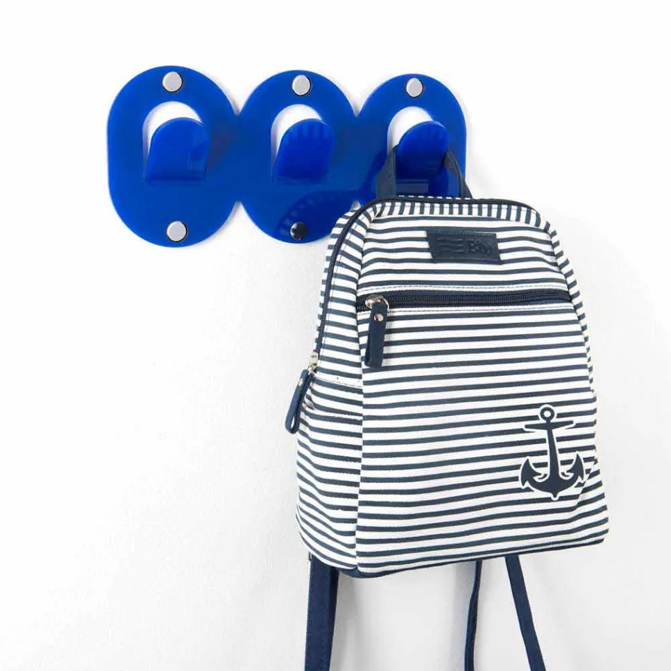 2 علاقة حائط ثلاثية بتصميم مشبك من زجاج شبكي ملون - فريدي Viadurini