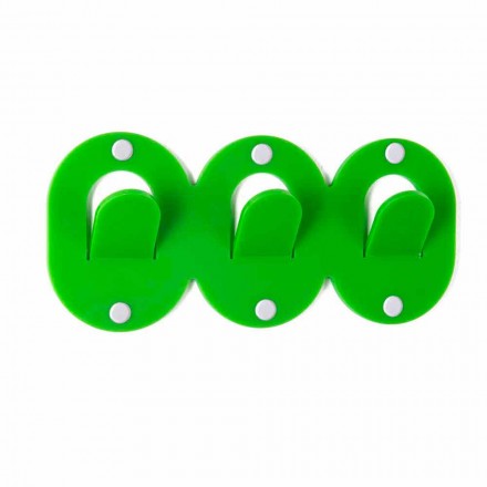 2 علاقة حائط ثلاثية بتصميم مشبك من زجاج شبكي ملون - فريدي Viadurini