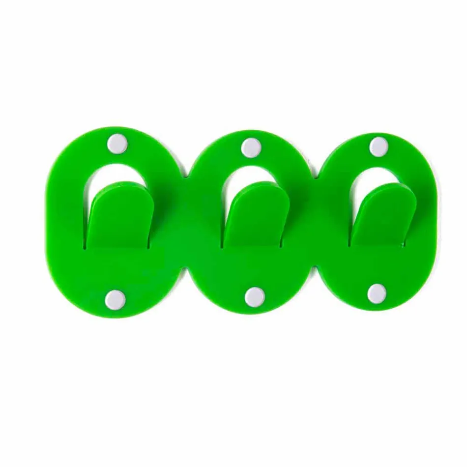 2 علاقة حائط ثلاثية بتصميم مشبك من زجاج شبكي ملون - فريدي Viadurini