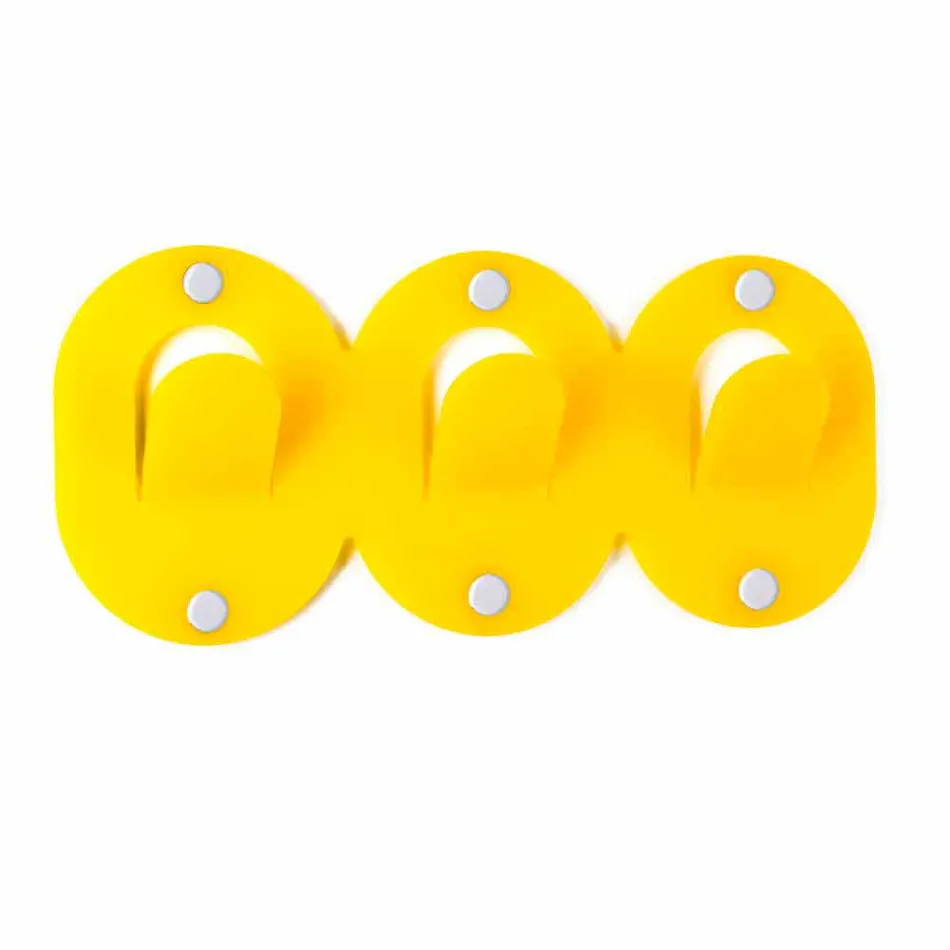 2 علاقة حائط ثلاثية بتصميم مشبك من زجاج شبكي ملون - فريدي Viadurini