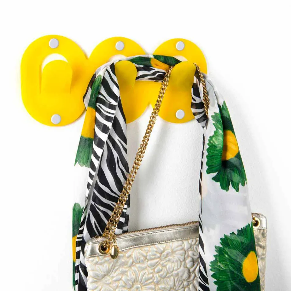 2 علاقة حائط ثلاثية بتصميم مشبك من زجاج شبكي ملون - فريدي Viadurini