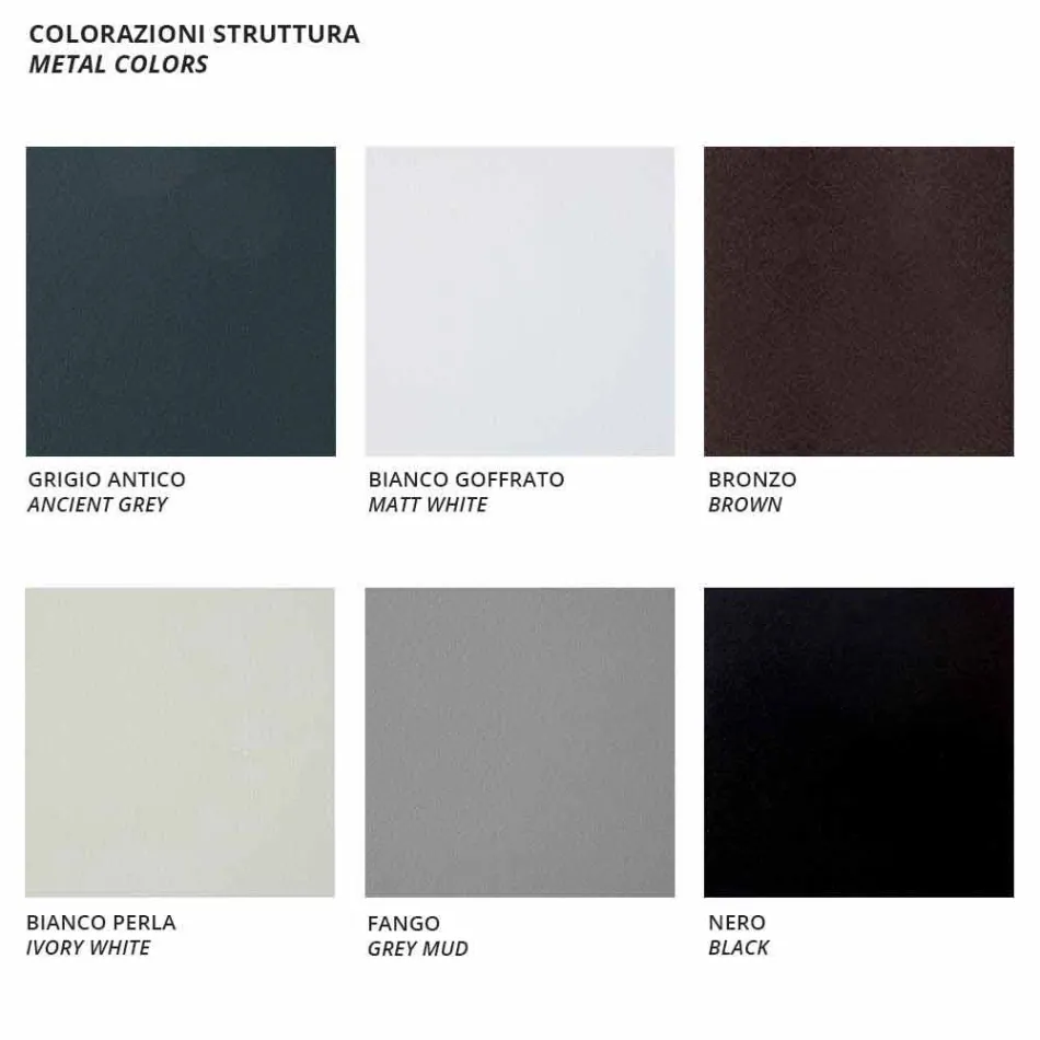 كرسيان طويلان خارجيان قابلان للتكديس مصنوعان من المعدن والقماش، صنعا في إيطاليا - بيرلو Viadurini