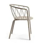 كرسيان خارجيان قابلان للتكديس مصنوعان من المعدن المطلي، صنع في إيطاليا - أديا Viadurini