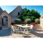 كرسيان خارجيان قابلان للتكديس مصنوعان من المعدن المطلي، صنع في إيطاليا - أديا Viadurini