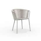 كرسيان للحديقة من الفولاذ المقاوم للصدأ والحبال - لوكسورا Viadurini
