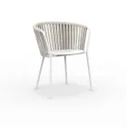كرسيان للحديقة من الفولاذ المقاوم للصدأ والحبال - لوكسورا Viadurini