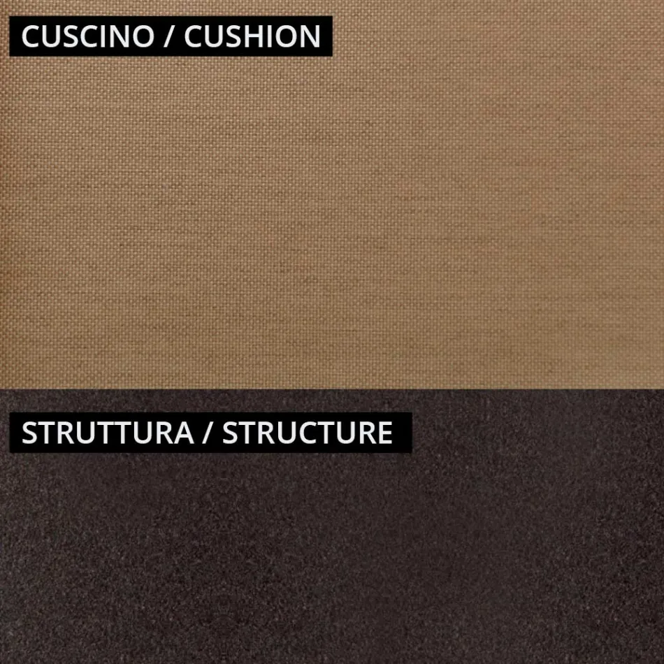 كرسيان للحديقة قابلان للتكديس مصنوعان من المعدن والوسادة، صنعا في إيطاليا - فونتانا Viadurini