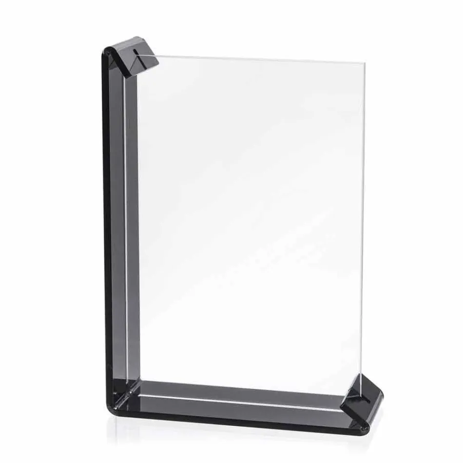 إطاران للصور متعددا الطاولات مصنوعان من زجاج شبكي ملون أو من الخشب - مينيلو Viadurini