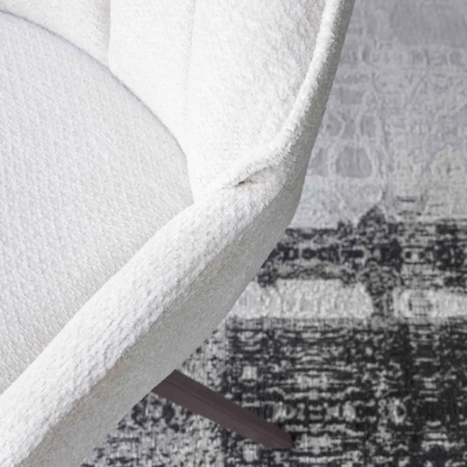 كرسيان داخليان من المعدن البرونزي مع مقعد من قماش Bliss - Varen Viadurini