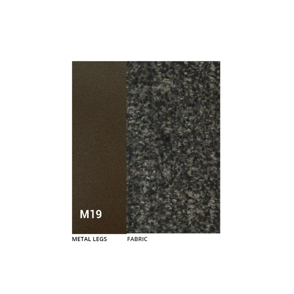 كرسيان داخليان من المعدن البرونزي مع مقعد من قماش Bliss - Varen Viadurini