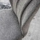 كرسيان داخليان مصنوعان من معدن الجرافيت مع مقعد من قماش Bliss - Tenia Viadurini