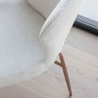 كرسيان داخليان مصنوعان من المعدن مع مقعد من قماش Bliss - Avenia Viadurini