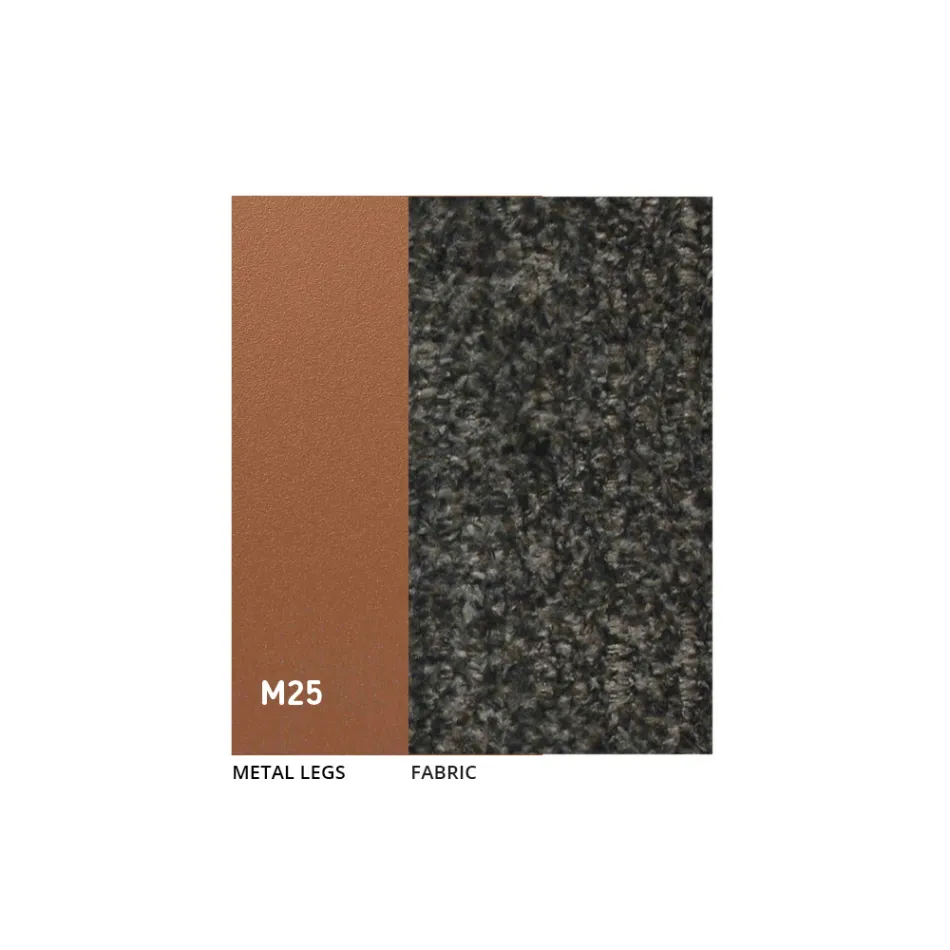 كرسيان داخليان مصنوعان من المعدن مع مقعد من قماش Bliss - Avenia Viadurini