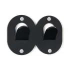 3 شماعات حائط من زجاج شبكي ملون بتصميم إيطالي مزدوج مع مشبك - فريدي Viadurini