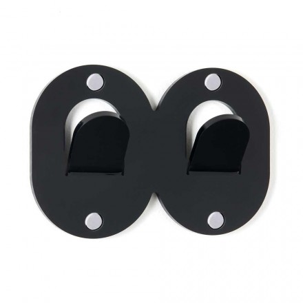 3 شماعات حائط من زجاج شبكي ملون بتصميم إيطالي مزدوج مع مشبك - فريدي Viadurini