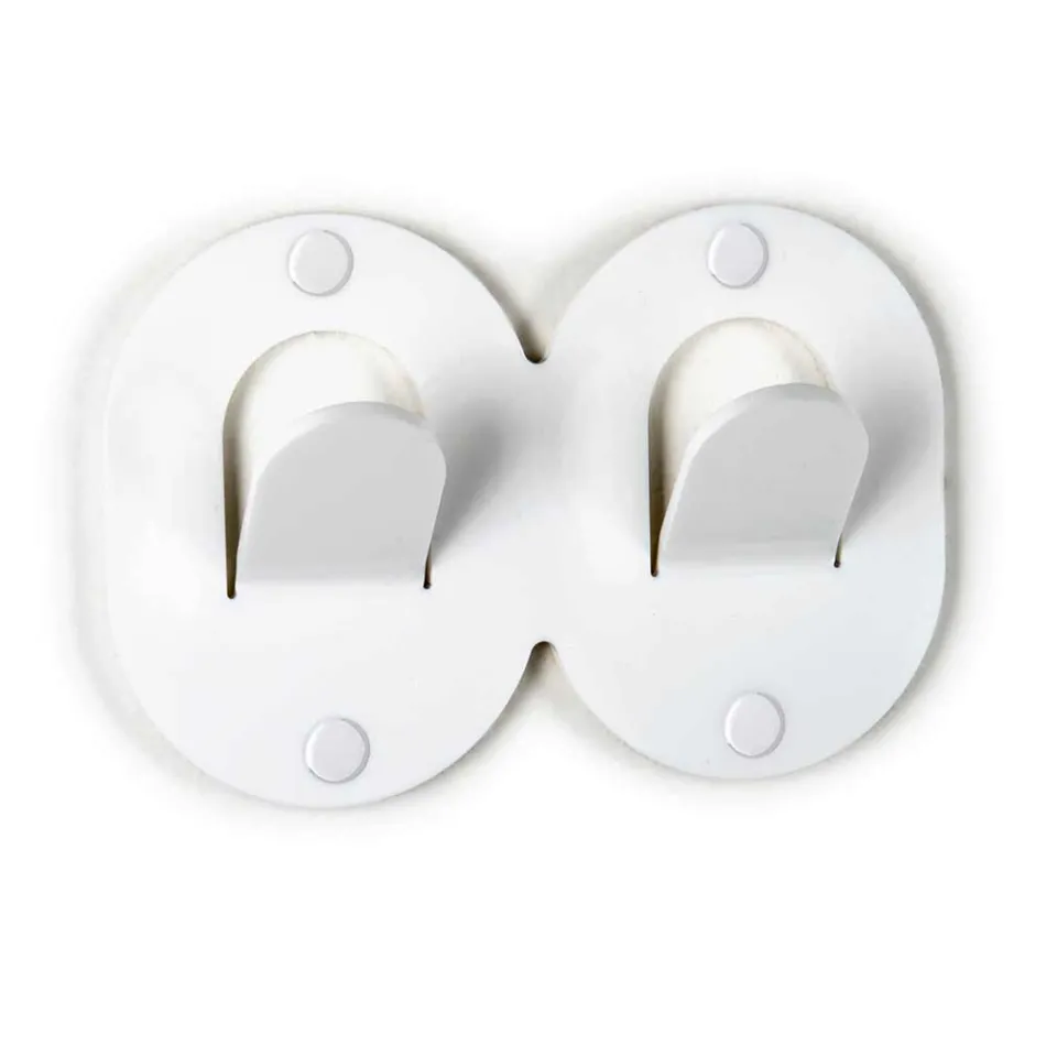 3 شماعات حائط من زجاج شبكي ملون بتصميم إيطالي مزدوج مع مشبك - فريدي Viadurini