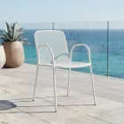 4 كراسي حديقة معدنية تقليدية مصنوعة في إيطاليا - إدريس Viadurini