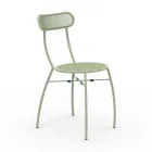 4 كراسي حديقة معدنية بألوان مختلفة مصنوعة في إيطاليا - هيدج Viadurini