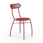 4 كراسي حديقة معدنية بألوان مختلفة مصنوعة في إيطاليا - هيدج Viadurini