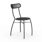 4 كراسي حديقة معدنية بألوان مختلفة مصنوعة في إيطاليا - هيدج Viadurini