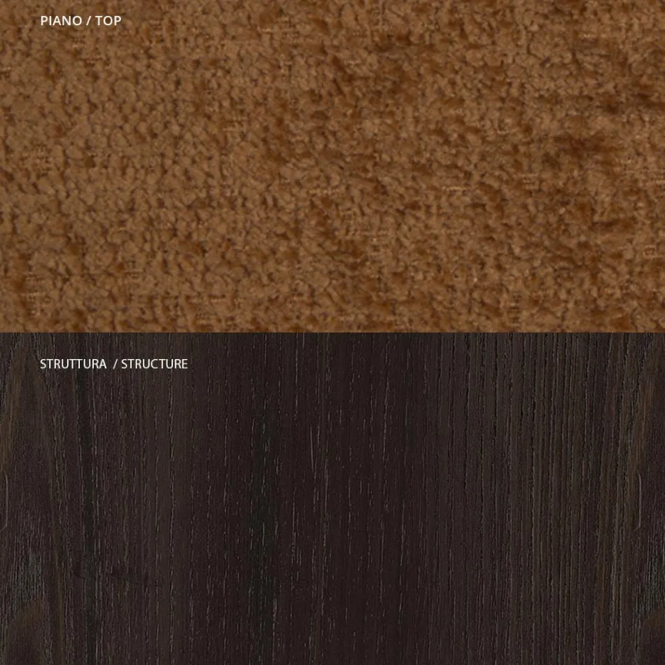 4 كراسي طعام من خشب الدردار الصلب والقماش، صنع في إيطاليا - سولو Viadurini