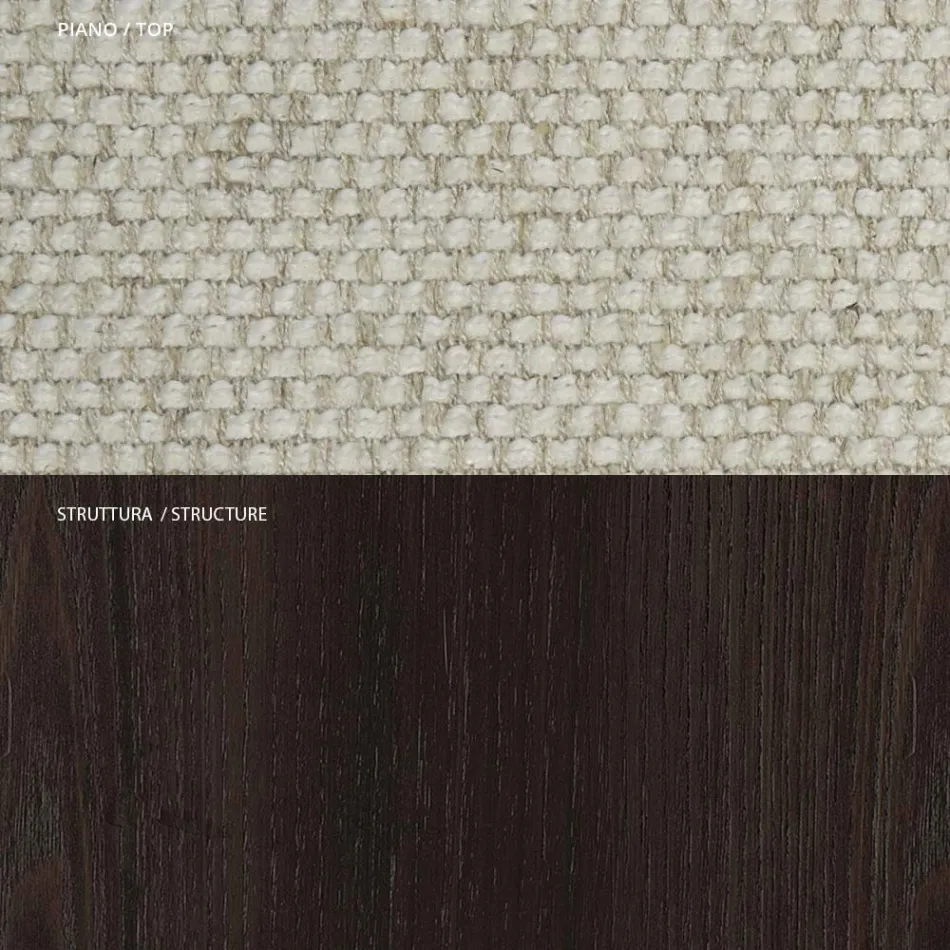 4 كراسي طعام من خشب الدردار الصلب والقماش، صنع في إيطاليا - سولو Viadurini