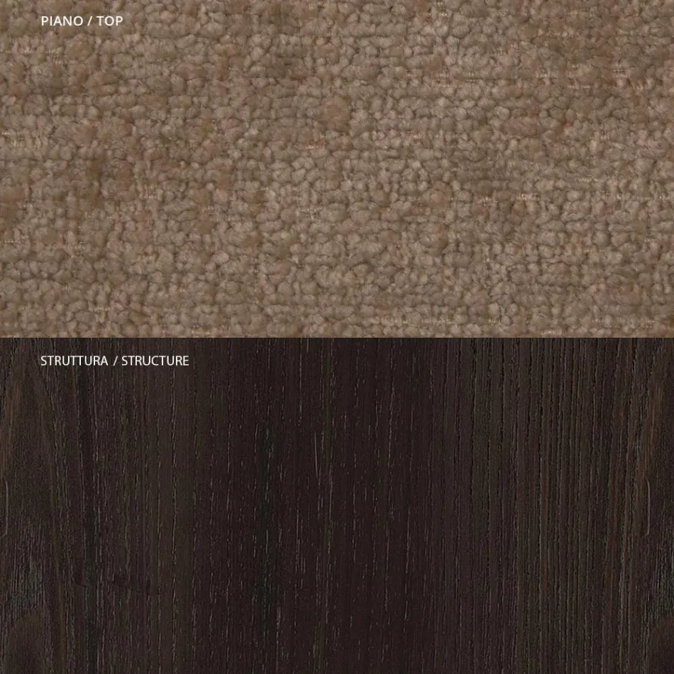 4 كراسي طعام من خشب الدردار الصلب والقماش، صنع في إيطاليا - سولو Viadurini