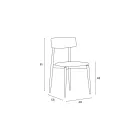 4 كراسي طعام من خشب الدردار الصلب والقماش، صنع في إيطاليا - سولو Viadurini