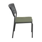 4 كراسي حديقة قابلة للتكديس مصنوعة من الألومنيوم والحبال - لوناريس Viadurini