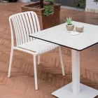 أربعة كراسي حديقة قابلة للتكديس مصنوعة من البولي بروبيلين والألياف الزجاجية - أوريليا Viadurini