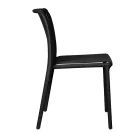 أربعة كراسي حديقة قابلة للتكديس مصنوعة من البولي بروبيلين والألياف الزجاجية - أوريليا Viadurini