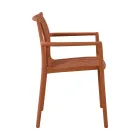 أربعة كراسي حديقة قابلة للتكديس مصنوعة من مادة البولي بروبيلين المقاومة للأشعة فوق البنفسجية - أوندارا Viadurini