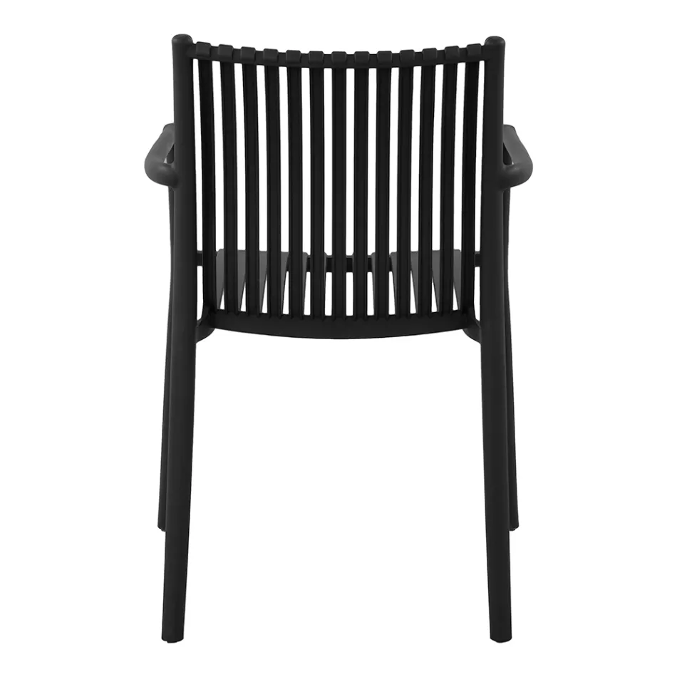 أربعة كراسي حديقة قابلة للتكديس مصنوعة من مادة البولي بروبيلين المقاومة للأشعة فوق البنفسجية - أوندارا Viadurini