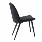 4 كراسي طعام مبطنة ومغطاة بالمخمل، مصنوعة في إيطاليا - جرانيلا Viadurini