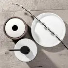 إكسسوارات الحمام المصنوعة من الطين الحراري الأبيض في إيطاليا - أنتونيلا Viadurini