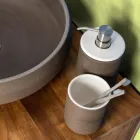 إكسسوارات الحمام المصنوعة من الطين الحراري الأبيض في إيطاليا - أنتونيلا Viadurini