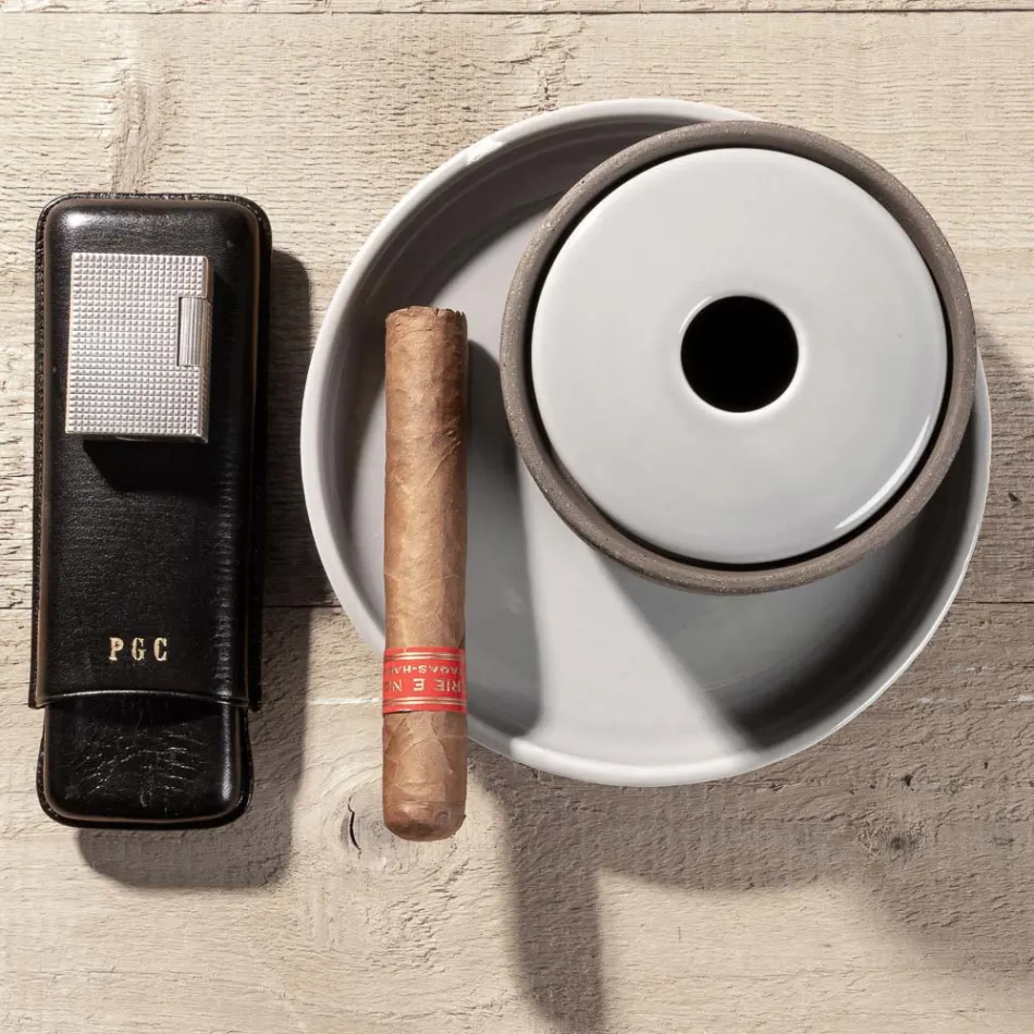 إكسسوارات الحمام المصنوعة من الطين الرمادي صنع في إيطاليا - أنتونيلا Viadurini