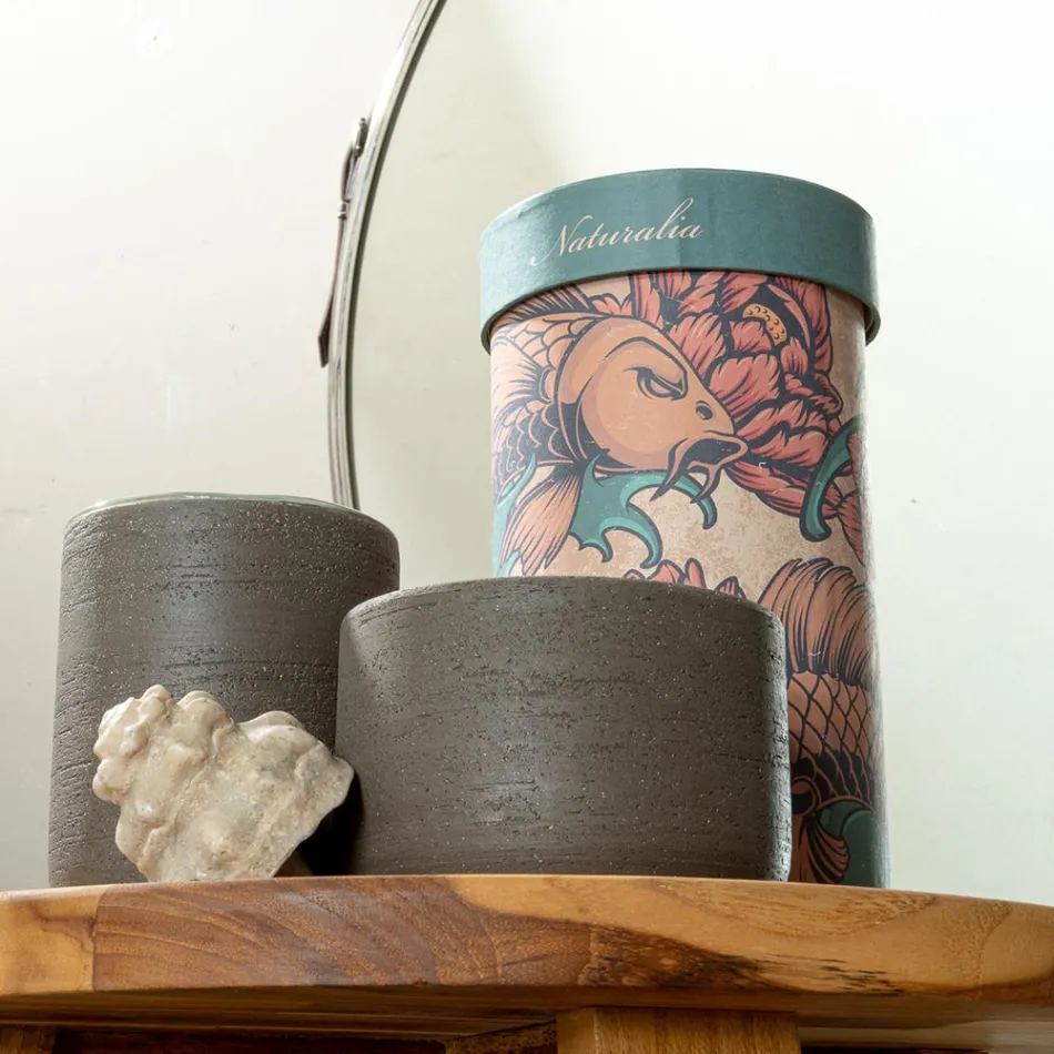 إكسسوارات الحمام الخضراء المصنوعة من الطين الحراري في إيطاليا - أنتونيلا Viadurini