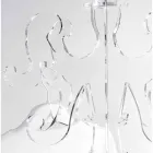 علاقة معاطف أرضية بتصميم كلاسيكي، مصنوعة من زجاج شبكي Viadurini