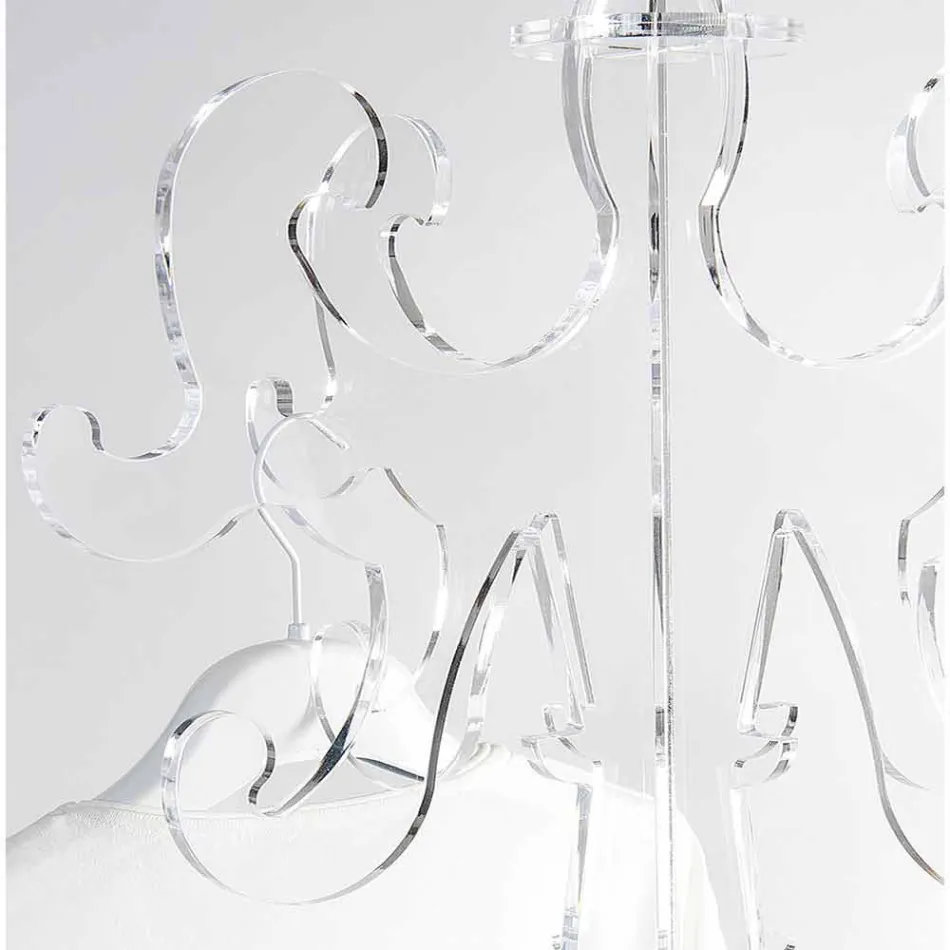 علاقة معاطف أرضية بتصميم كلاسيكي، مصنوعة من زجاج شبكي Viadurini