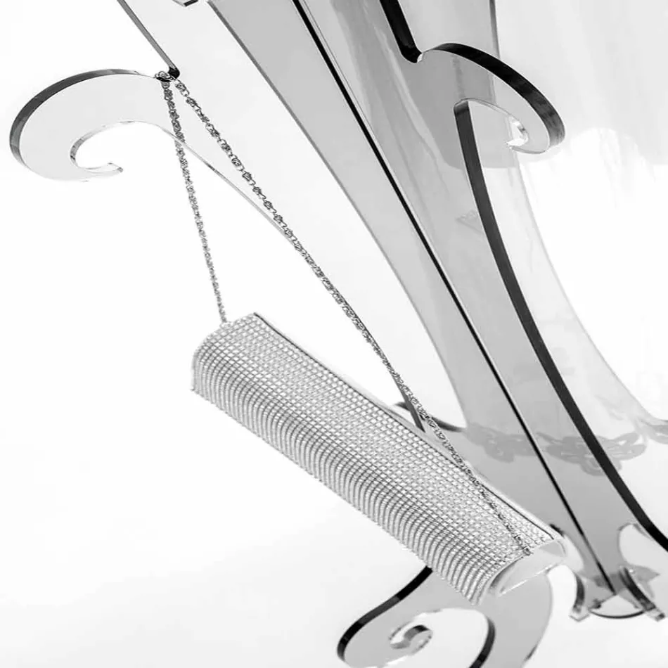 علاقة معاطف أرضية بتصميم كلاسيكي، مصنوعة من زجاج شبكي Viadurini