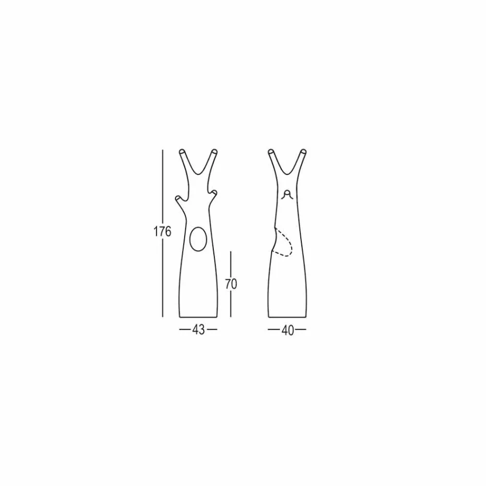 حامل معاطف على شكل شجرة بتصميم من البولي إيثيلين، صنع في إيطاليا - أولديا Viadurini