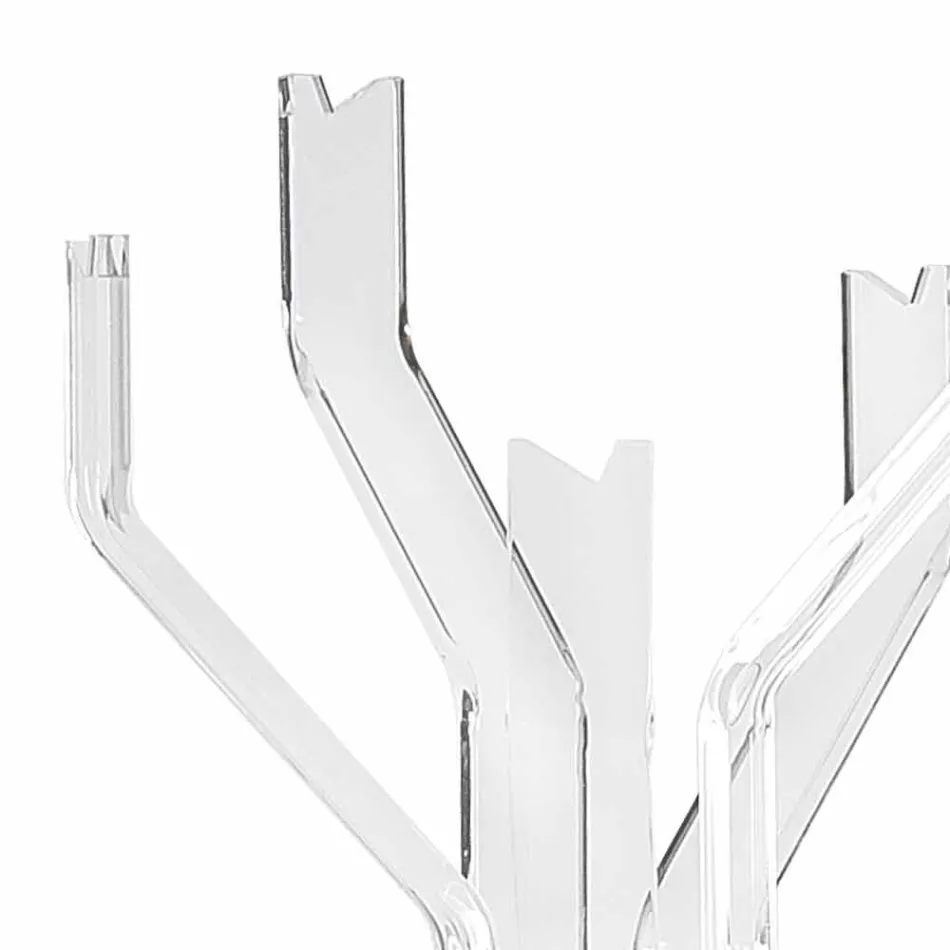 علاقة معاطف شفافة من الأرض بخمسة خطافات أندريا، تصميم عصري Viadurini